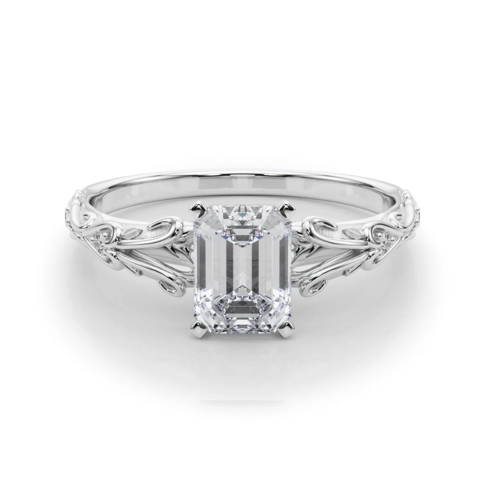 Accented Vintage-Inspired Engagement Ring - Image 18