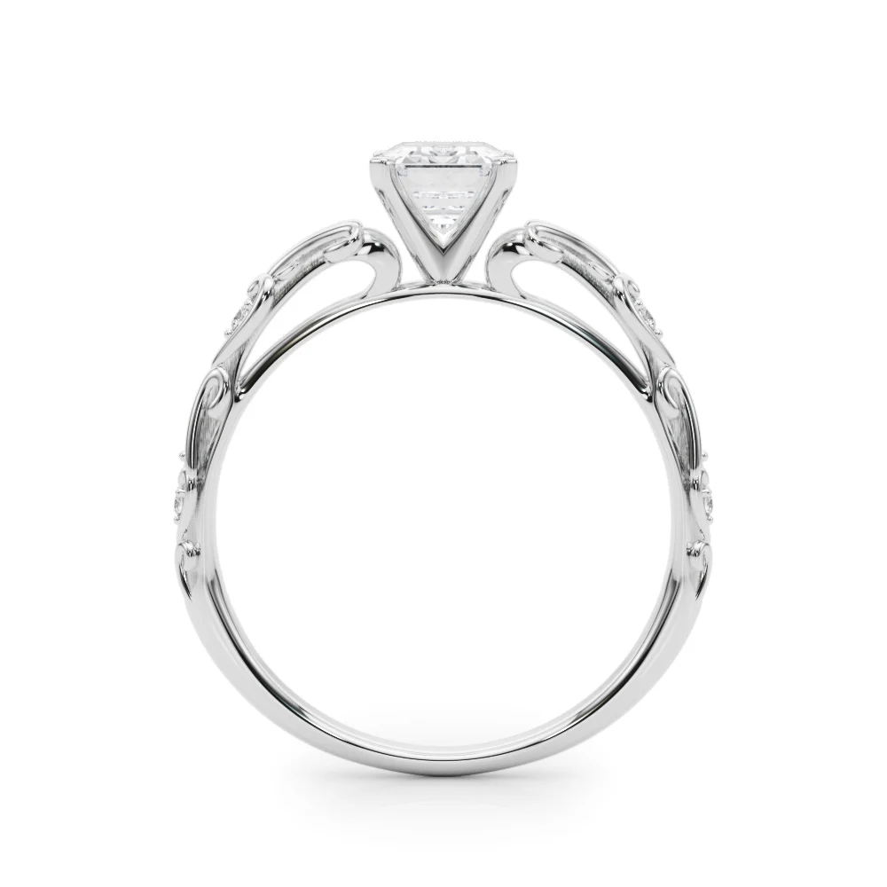 Accented Vintage-Inspired Engagement Ring - Image 17