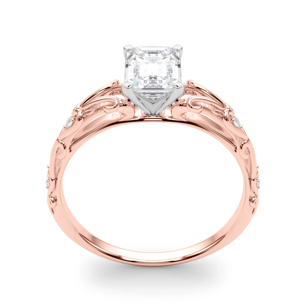 Accented Vintage-Inspired Engagement Ring - Image 30