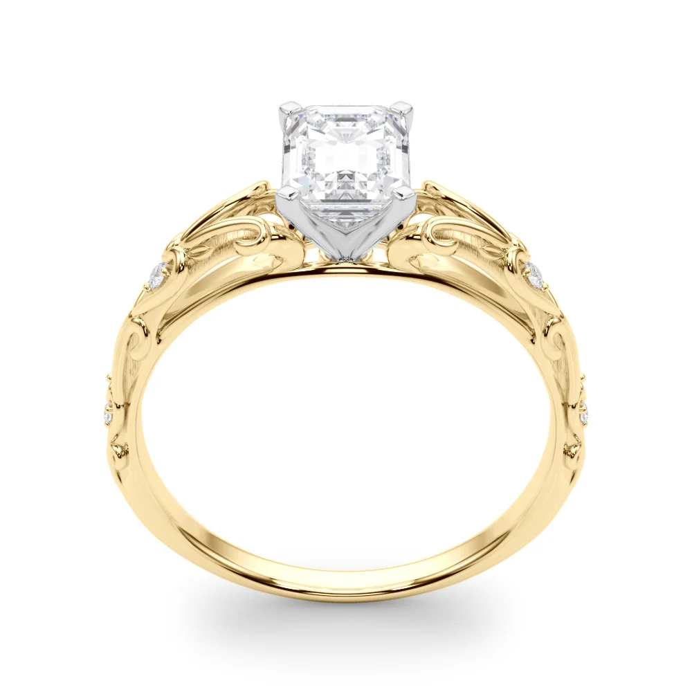 Accented Vintage-Inspired Engagement Ring - Image 25