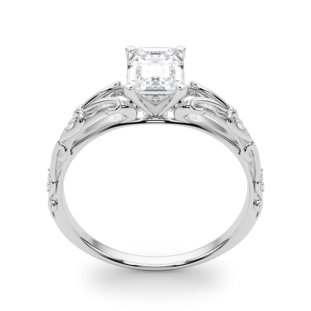 Accented Vintage-Inspired Engagement Ring - Image 20