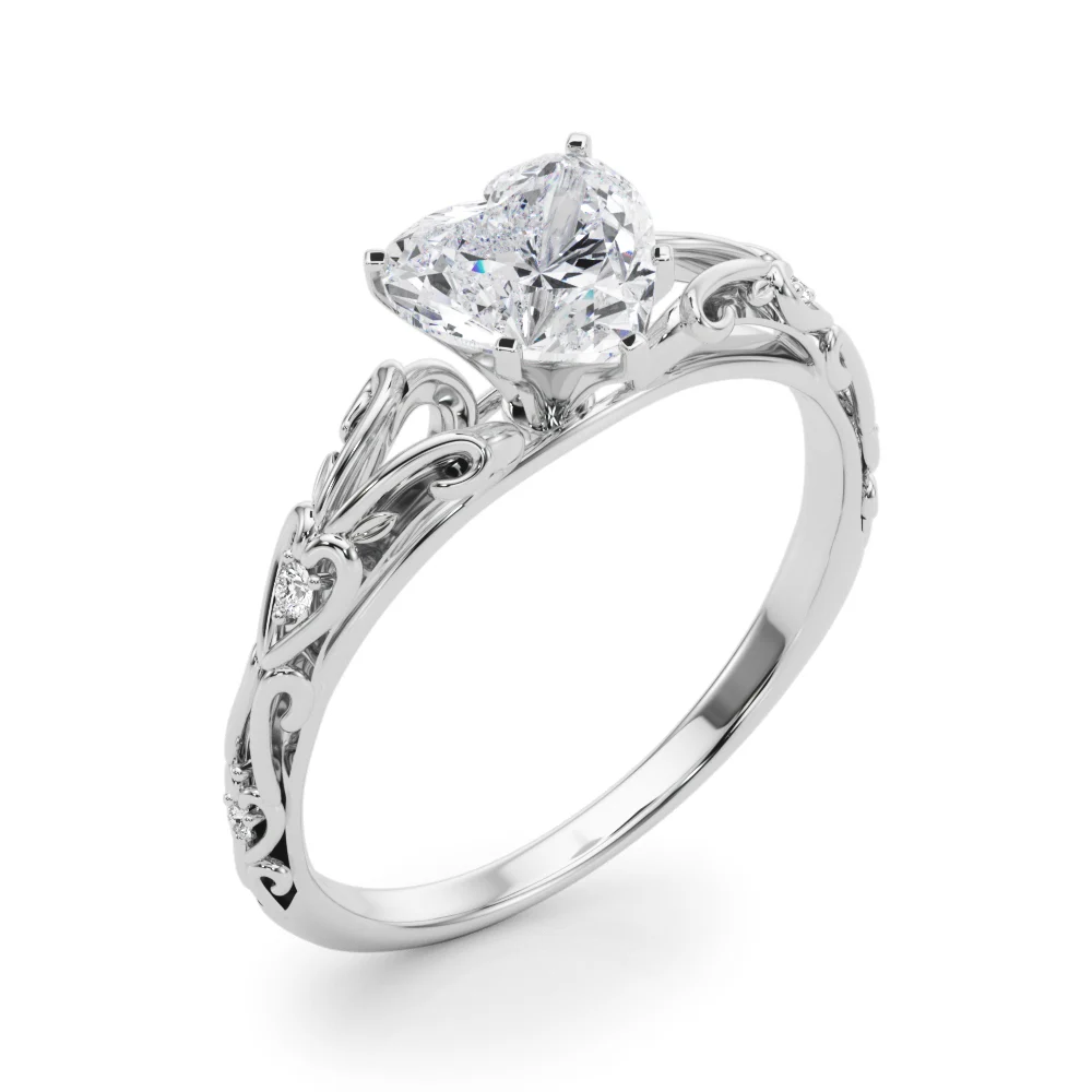 Accented Vintage-Inspired Engagement Ring - Image 133