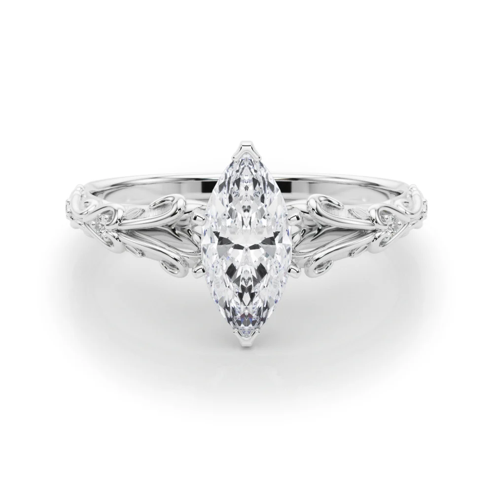 Accented Vintage-Inspired Engagement Ring - Image 105
