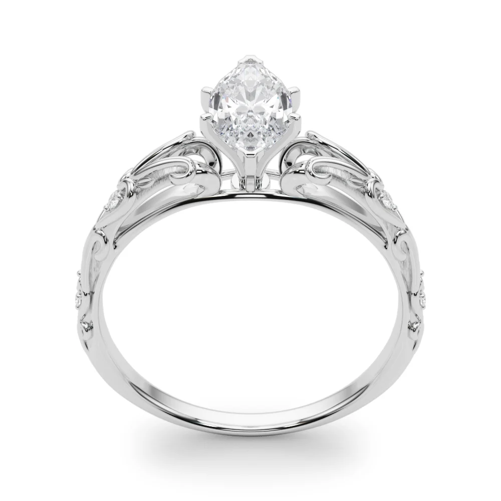 Accented Vintage-Inspired Engagement Ring - Image 107