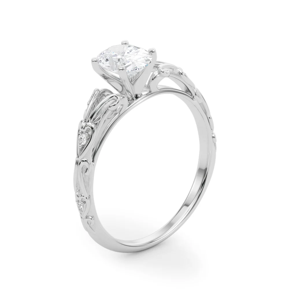 Accented Vintage-Inspired Engagement Ring - Image 46