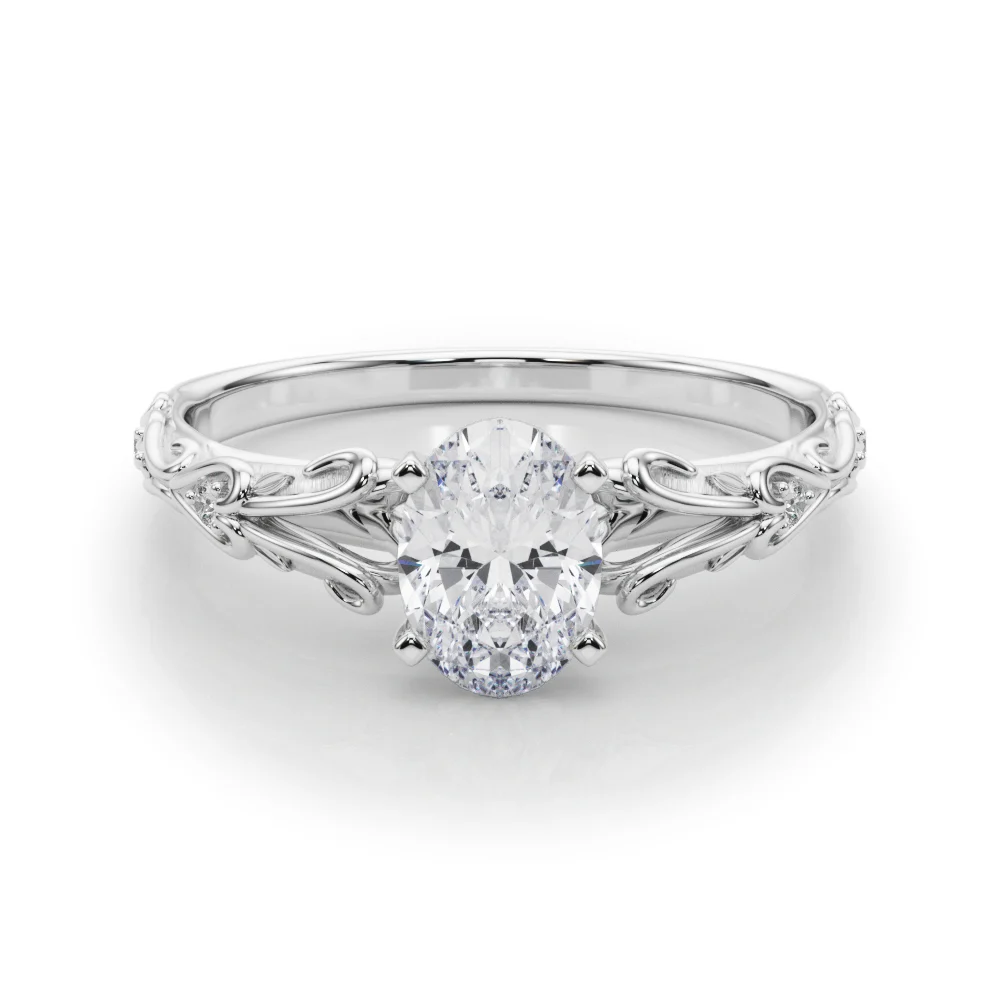 Accented Vintage-Inspired Engagement Ring - Image 45