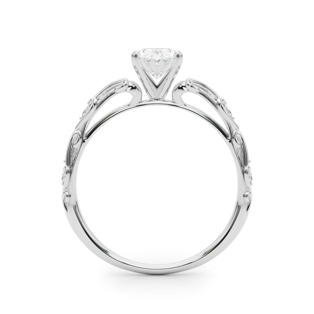 Accented Vintage-Inspired Engagement Ring - Image 44