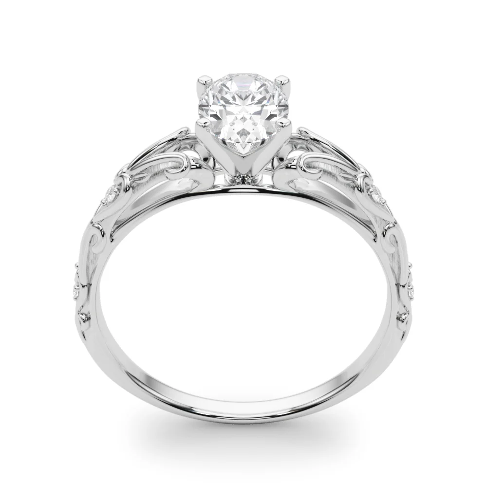 Accented Vintage-Inspired Engagement Ring - Image 47