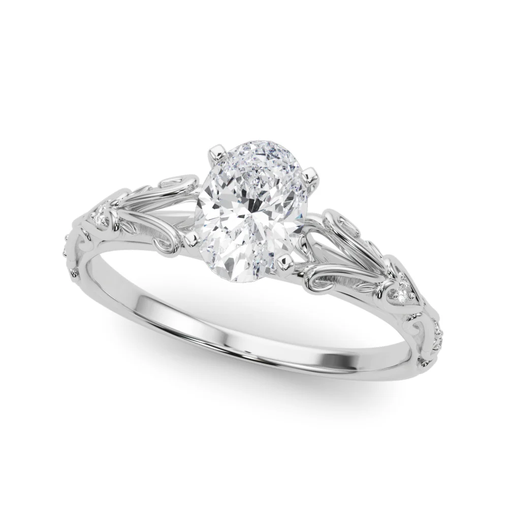 Accented Vintage-Inspired Engagement Ring - Image 43
