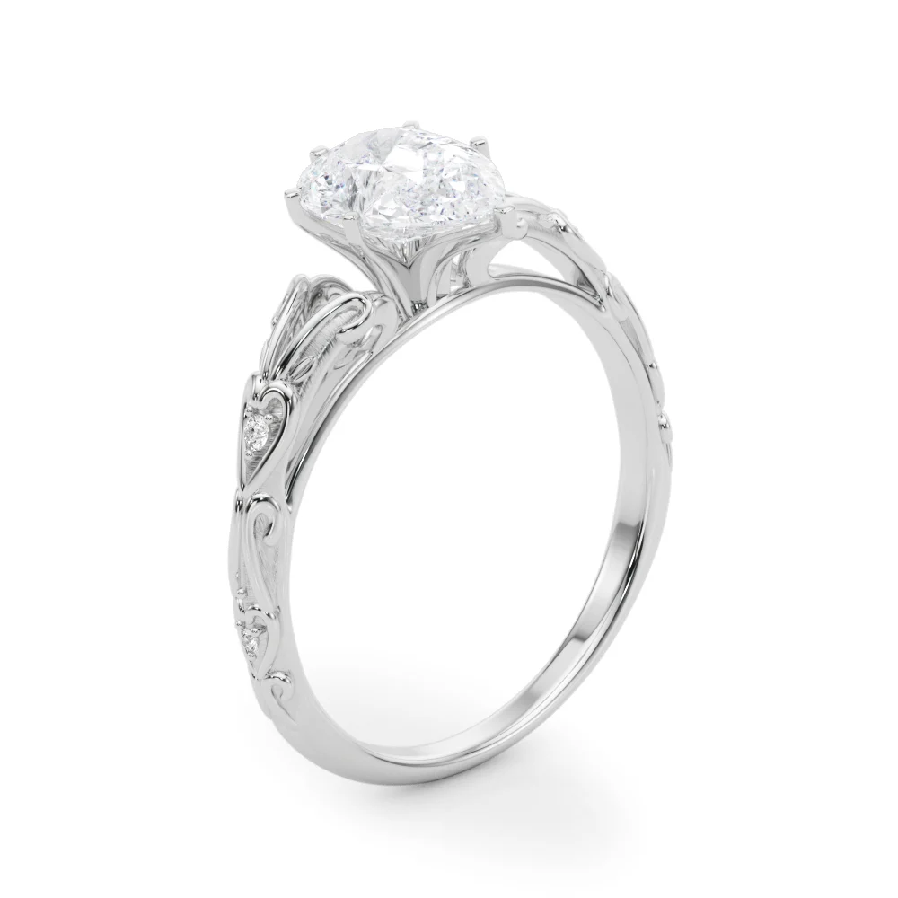 Accented Vintage-Inspired Engagement Ring - Image 91