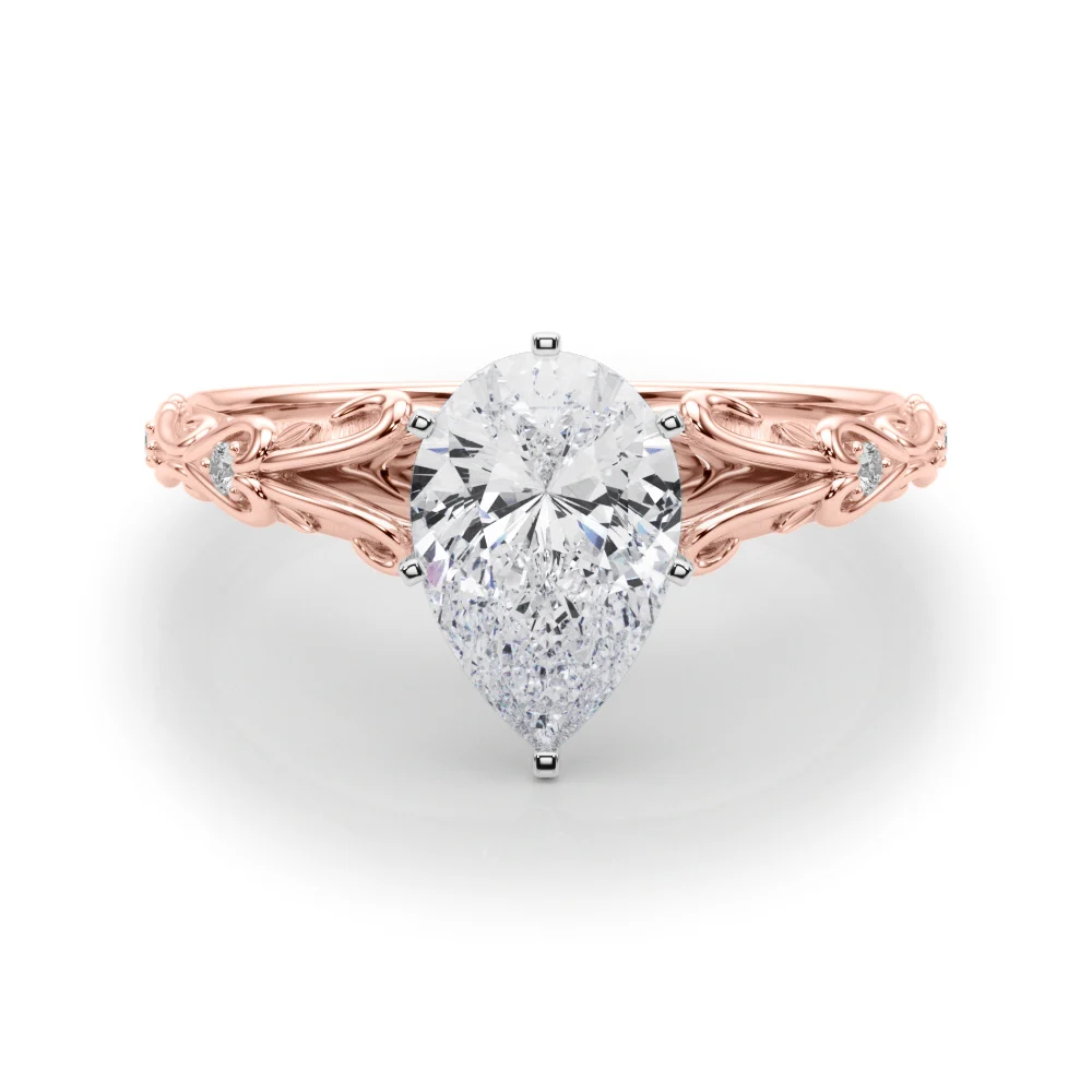 Accented Vintage-Inspired Engagement Ring - Image 100