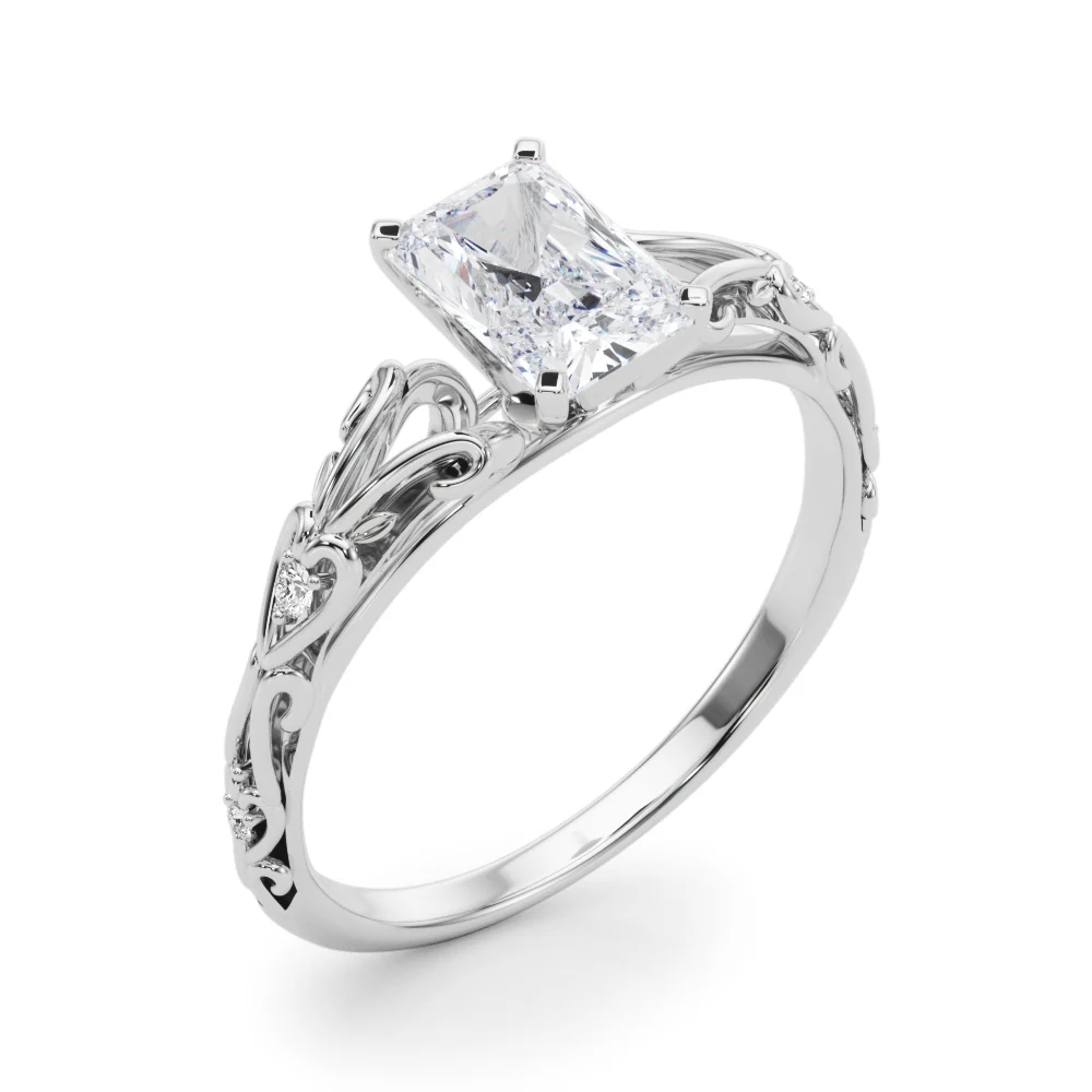 Accented Vintage-Inspired Engagement Ring - Image 34
