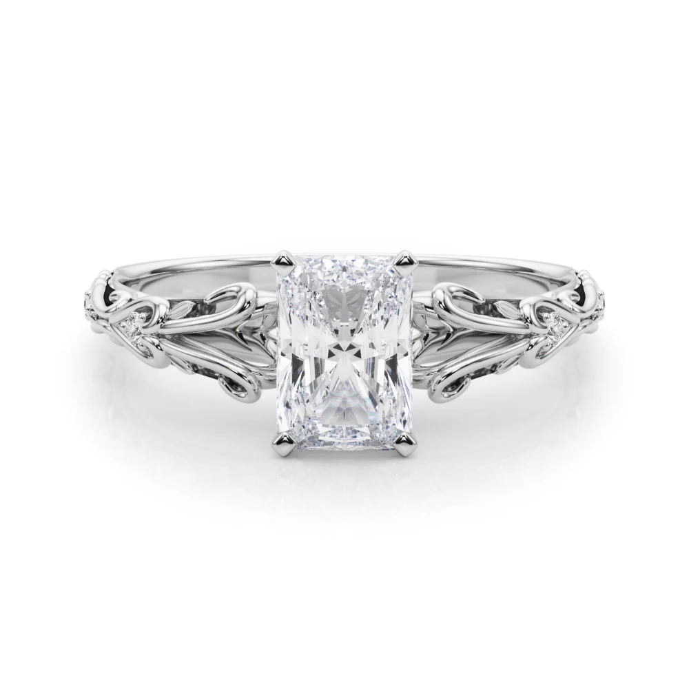 Accented Vintage-Inspired Engagement Ring - Image 33