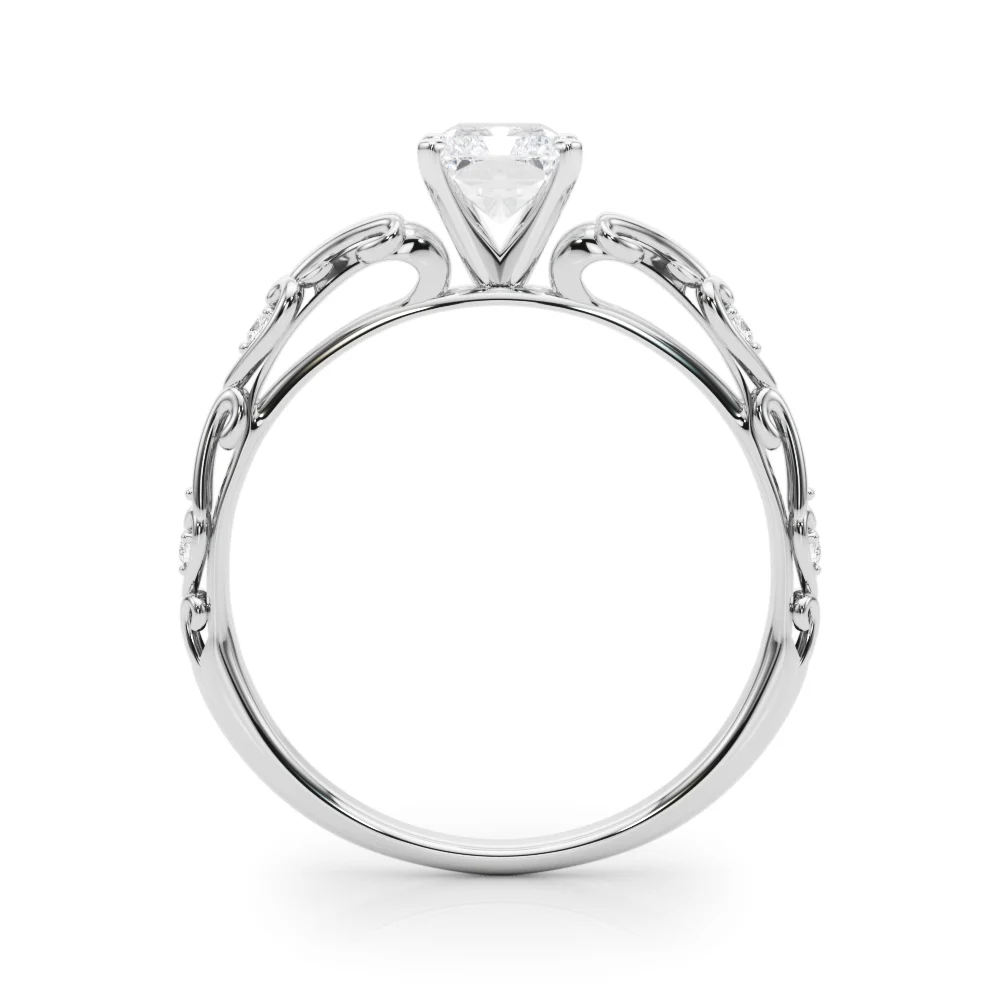 Accented Vintage-Inspired Engagement Ring - Image 32