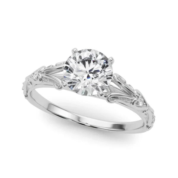 Accented Vintage-Inspired Engagement Ring