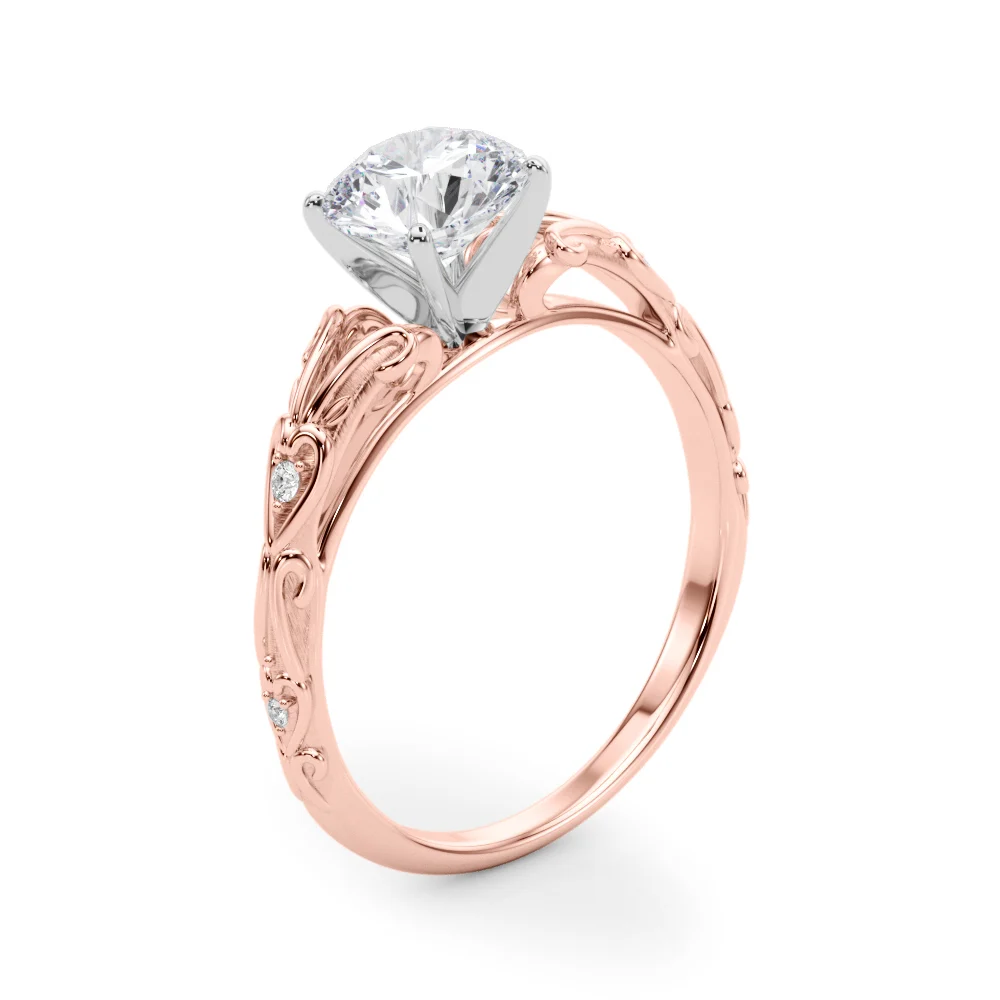 Accented Vintage-Inspired Engagement Ring - Image 14