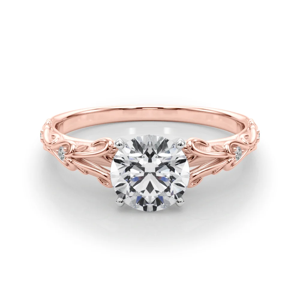 Accented Vintage-Inspired Engagement Ring - Image 13