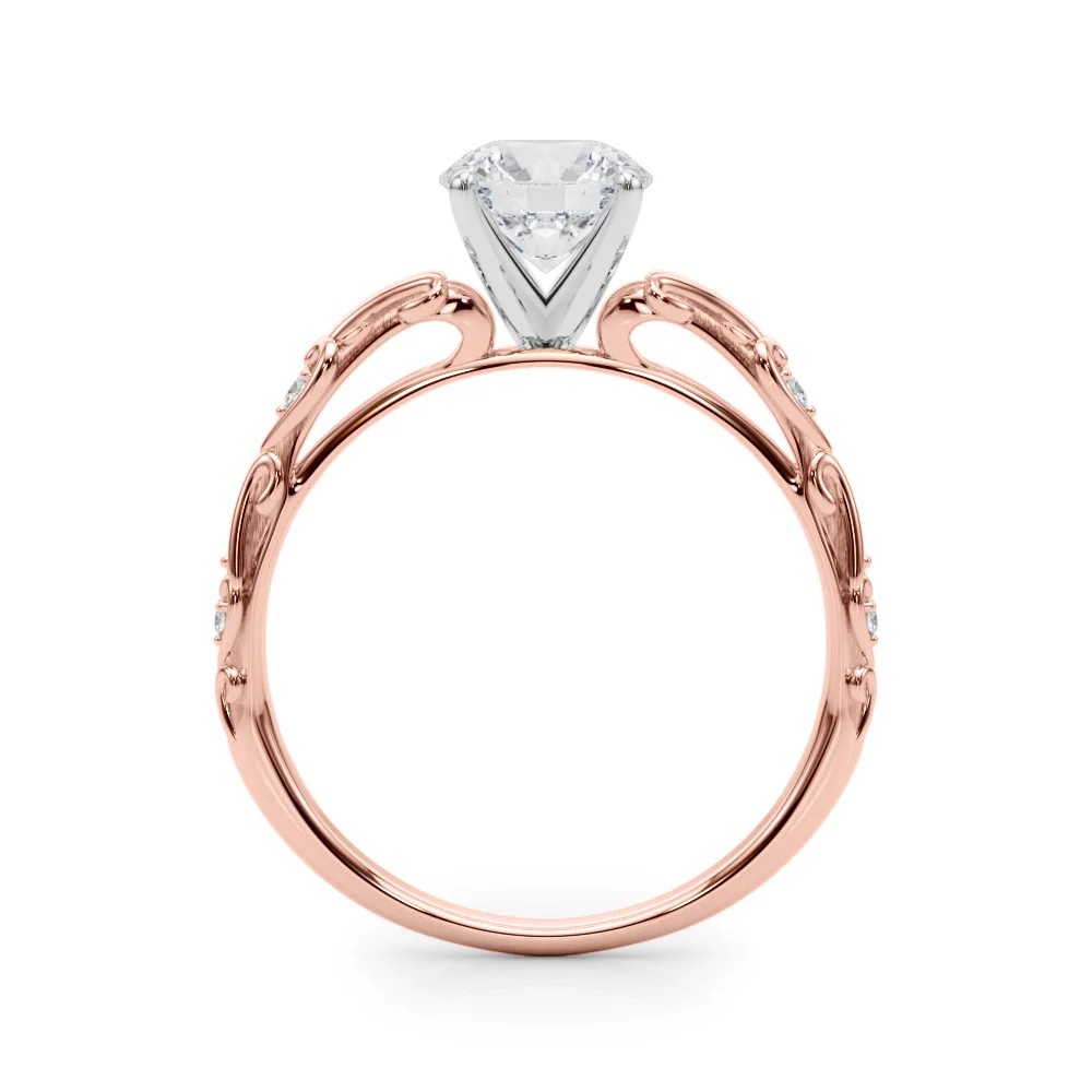 Accented Vintage-Inspired Engagement Ring - Image 12