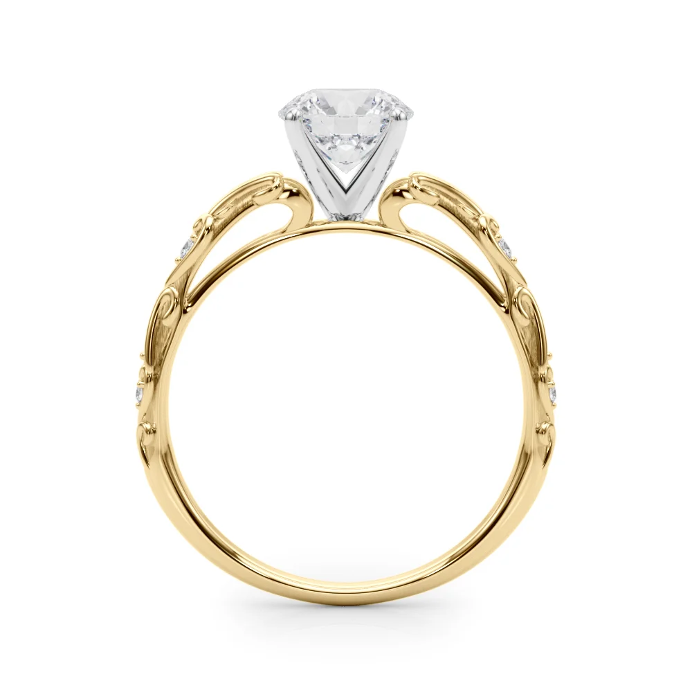 Accented Vintage-Inspired Engagement Ring - Image 7