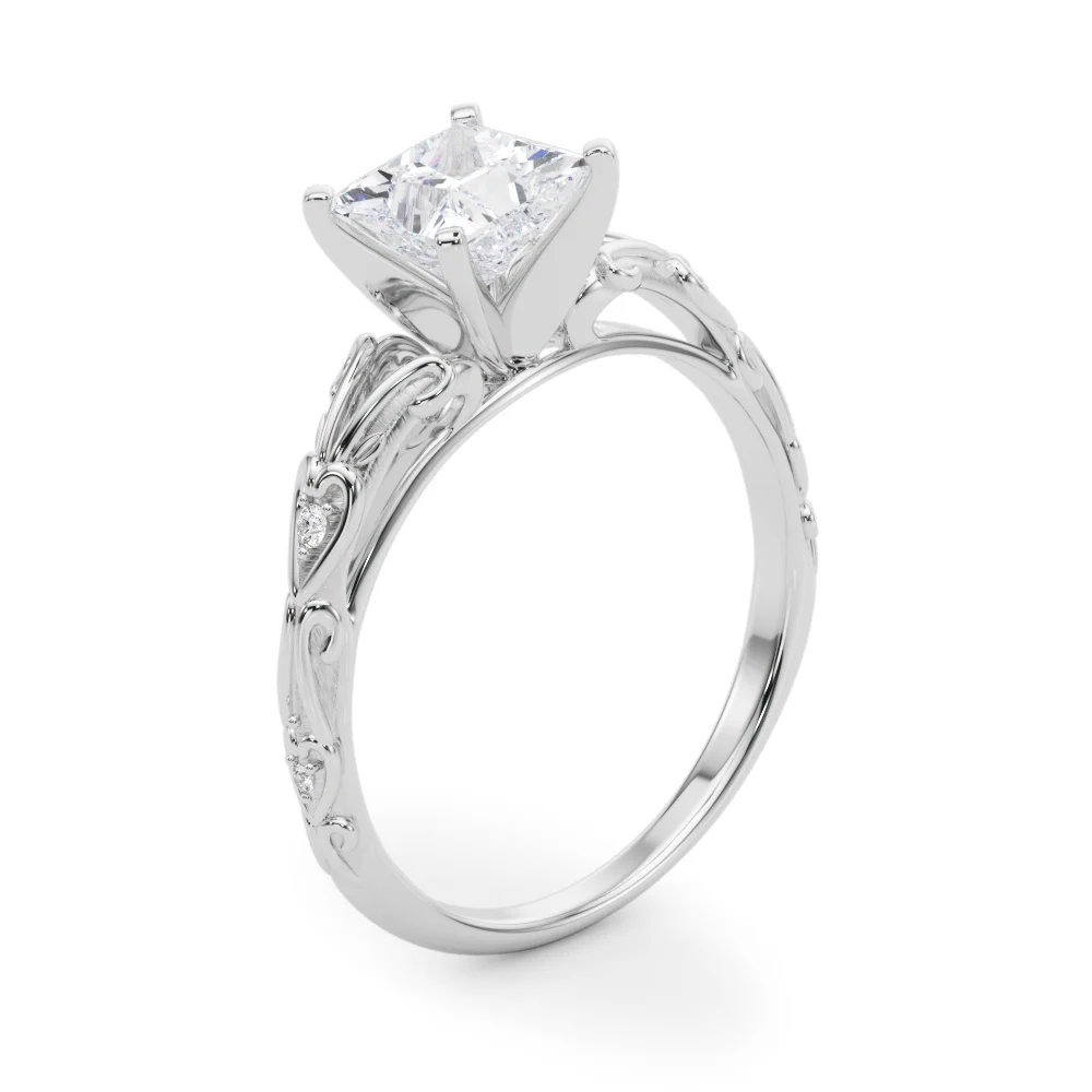 Accented Vintage-Inspired Engagement Ring - Image 76