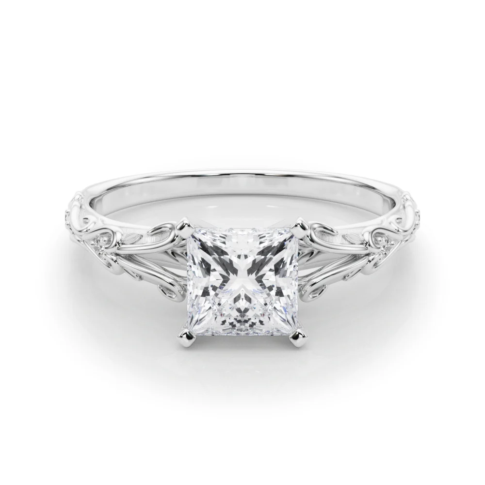 Accented Vintage-Inspired Engagement Ring - Image 75
