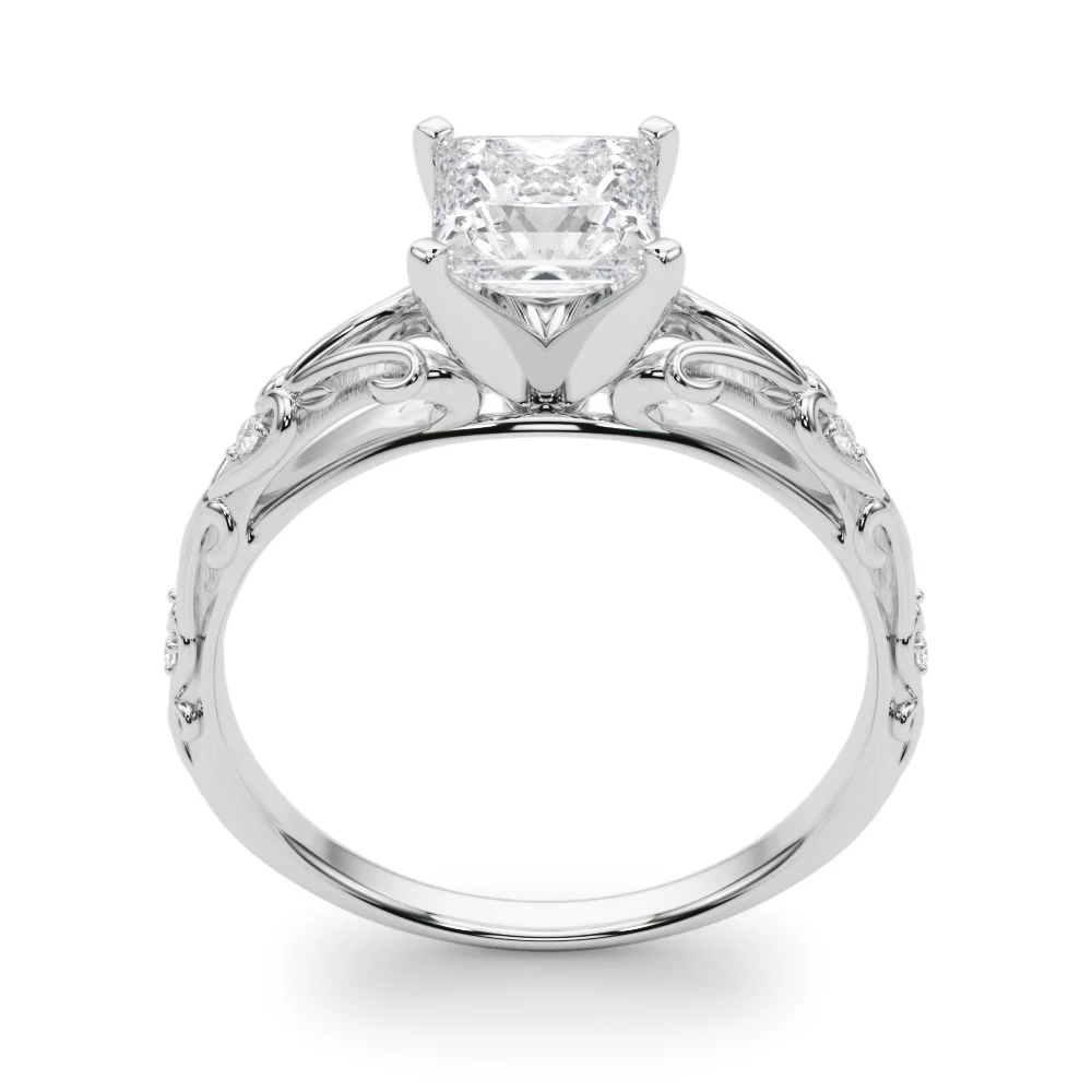 Accented Vintage-Inspired Engagement Ring - Image 77