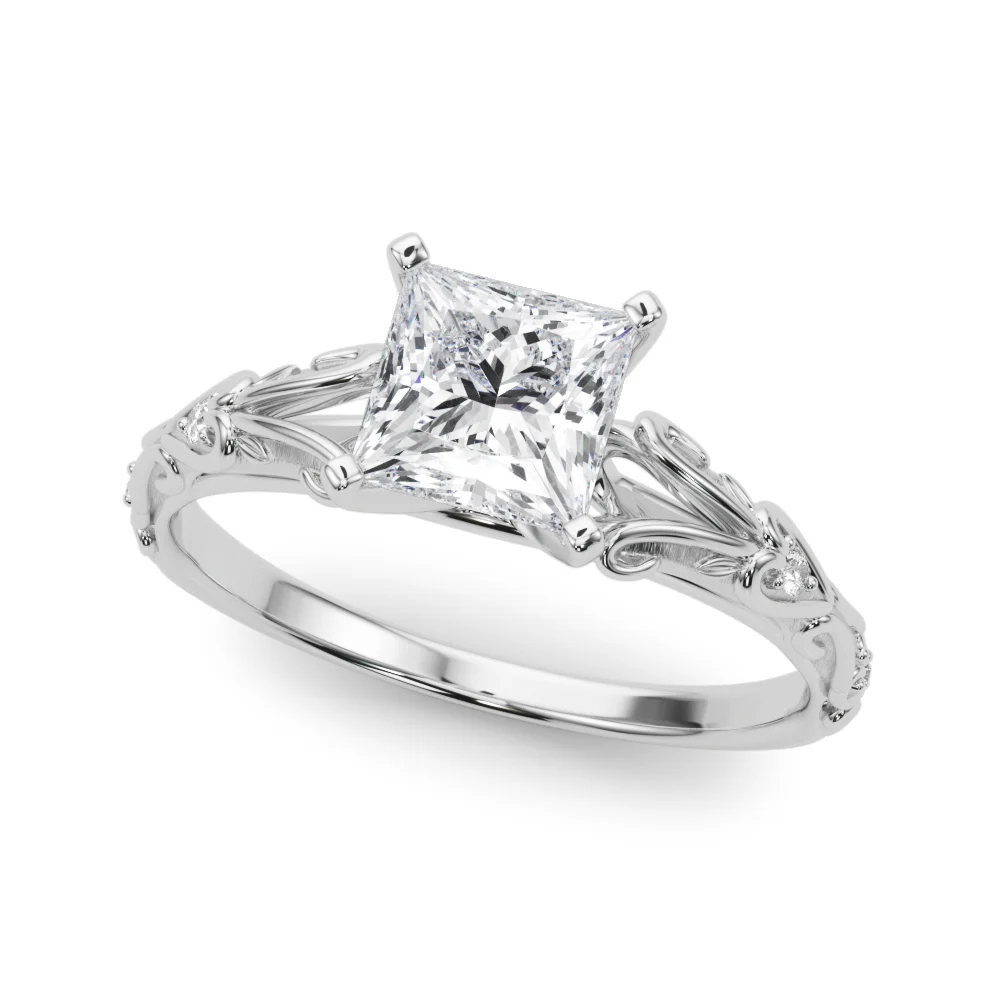 Accented Vintage-Inspired Engagement Ring - Image 73