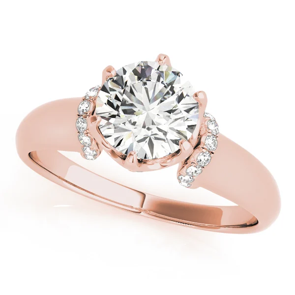 Solitaire Cluster Sides Engagement Rings - Image 9