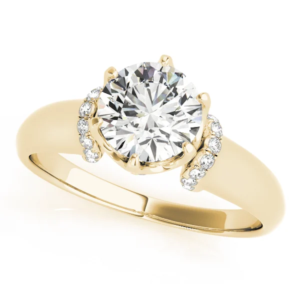 Solitaire Cluster Sides Engagement Rings - Image 5