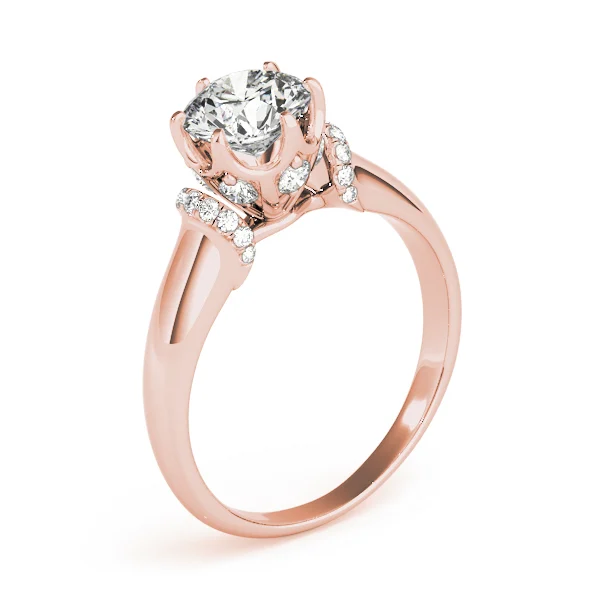 Solitaire Cluster Sides Engagement Rings - Image 12