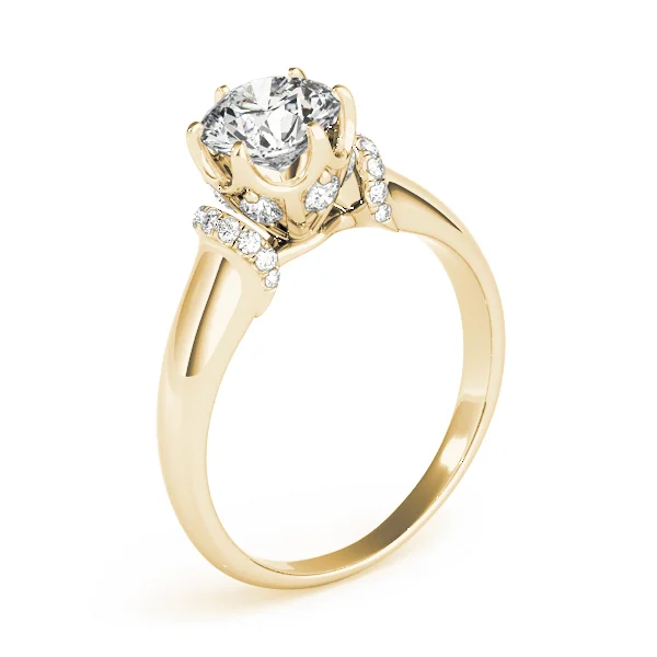 Solitaire Cluster Sides Engagement Rings - Image 8