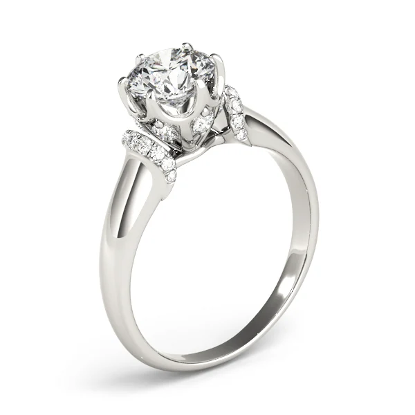 Solitaire Cluster Sides Engagement Rings - Image 4