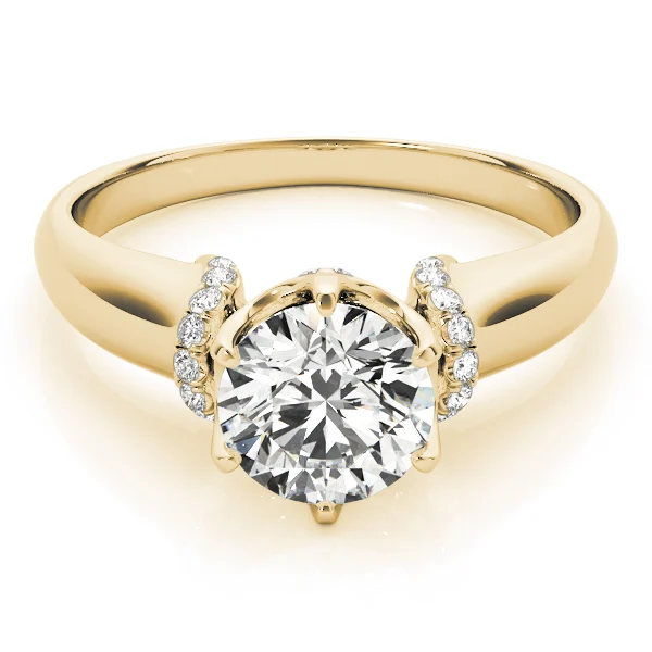 Solitaire Cluster Sides Engagement Rings - Image 7