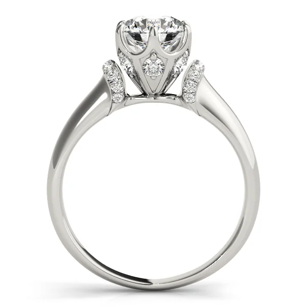 Solitaire Cluster Sides Engagement Rings - Image 2