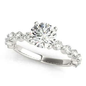 Single Shared Prong Engagement Ring