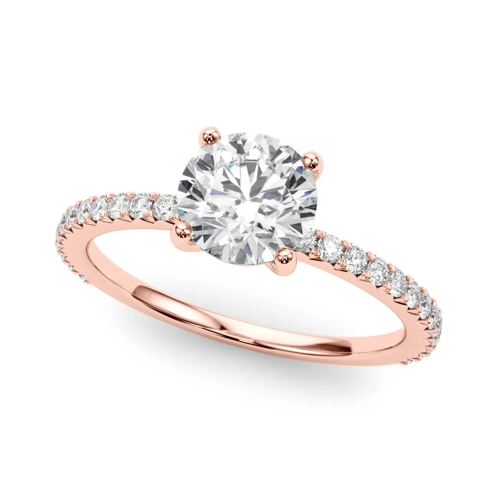 Single Row Round Engagement Ring - Image 11
