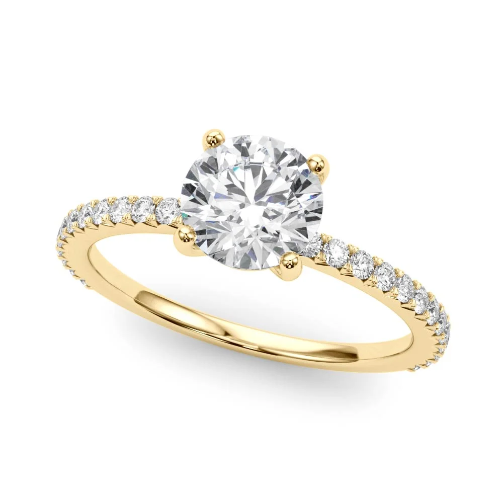 Single Row Round Engagement Ring - Image 6