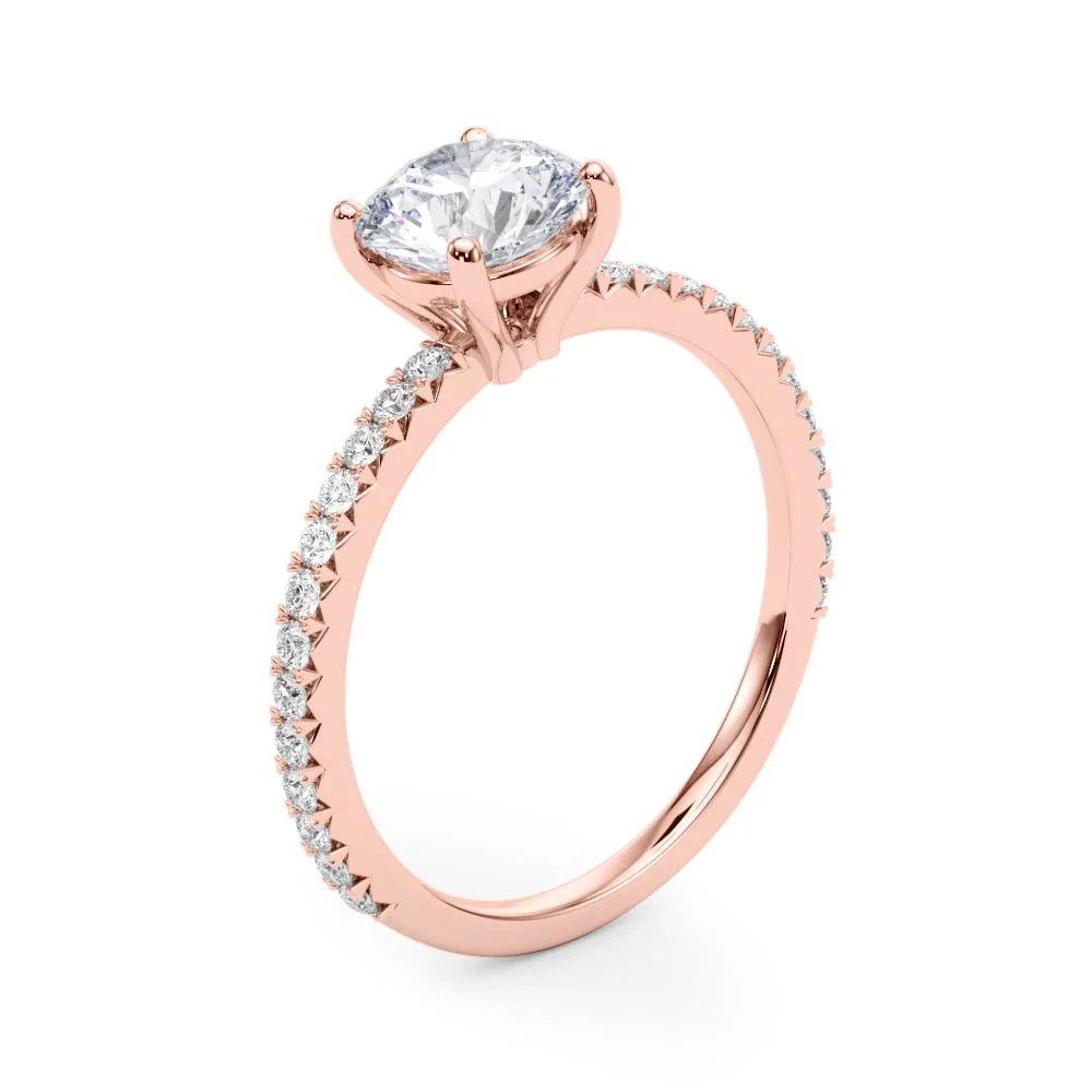 Single Row Round Engagement Ring - Image 14