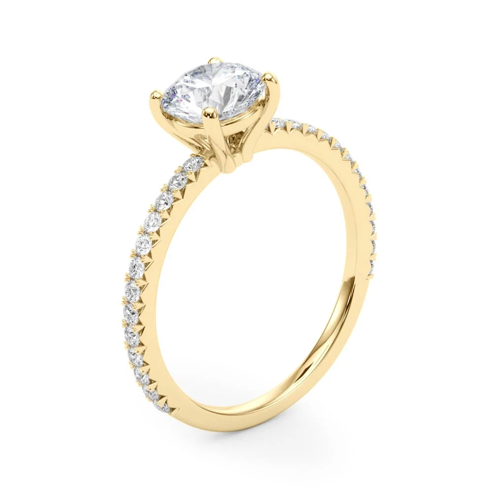 Single Row Round Engagement Ring - Image 9
