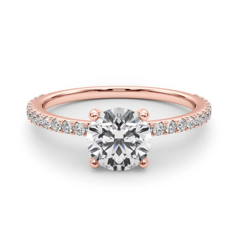 Single Row Round Engagement Ring - Image 13