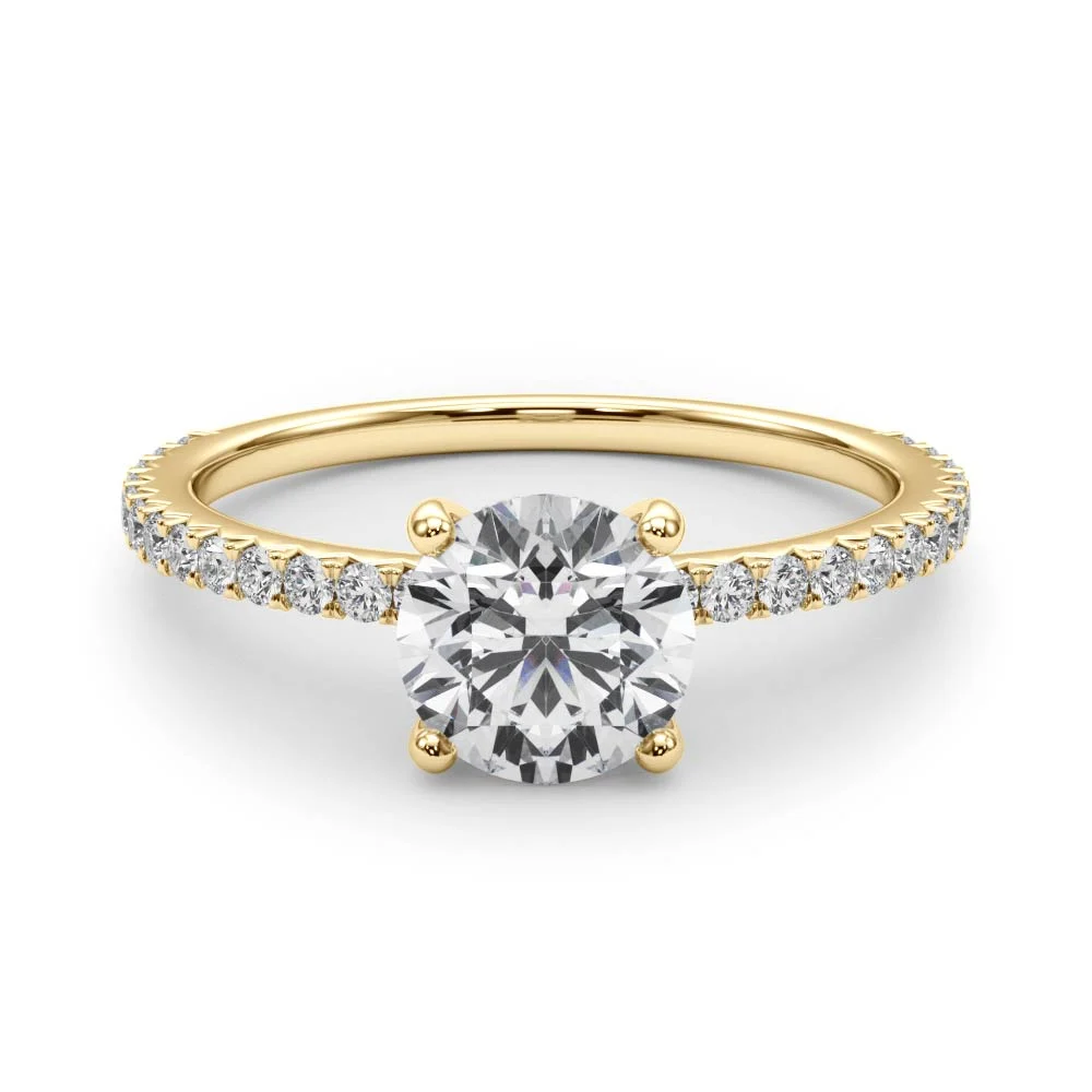Single Row Round Engagement Ring - Image 8