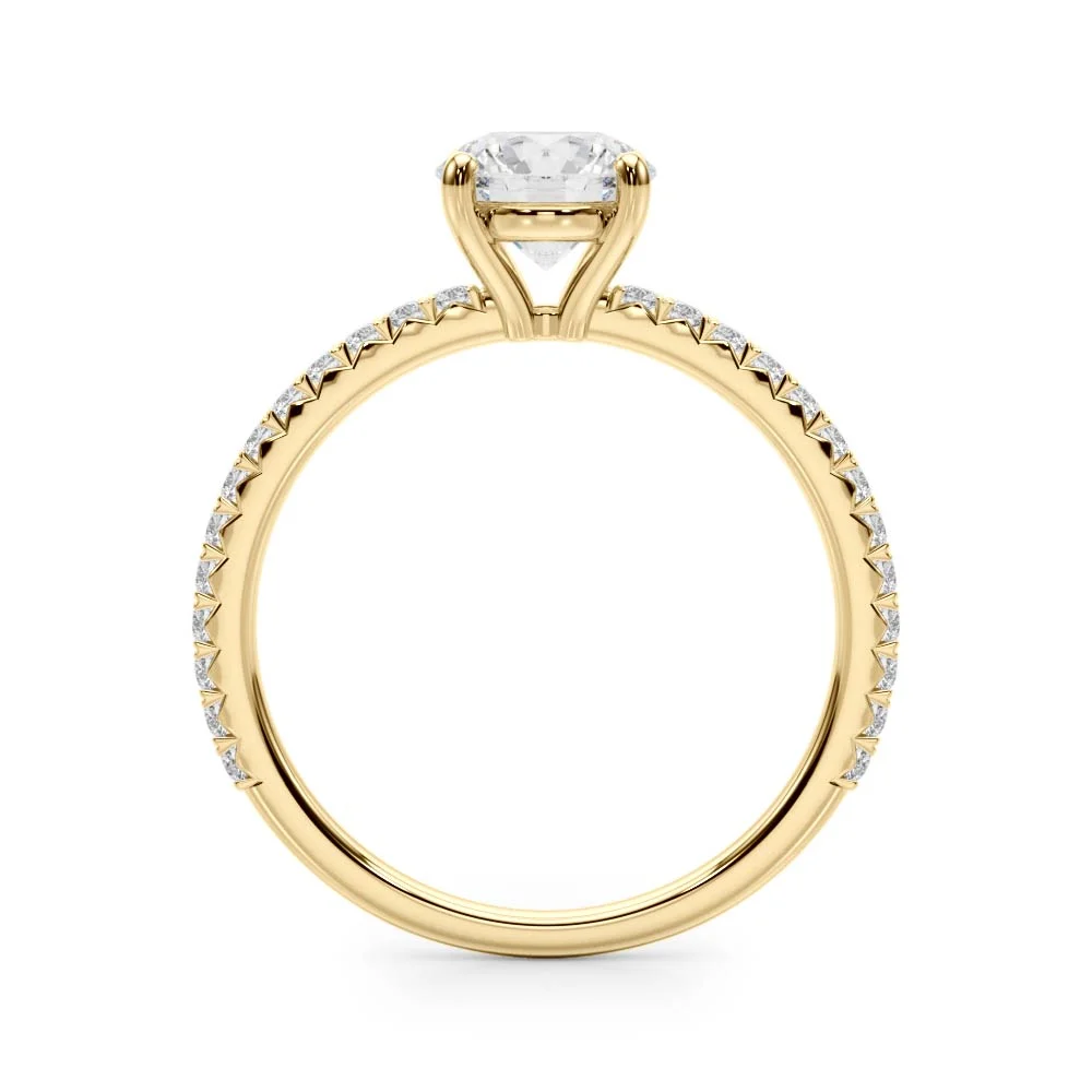 Single Row Round Engagement Ring - Image 7