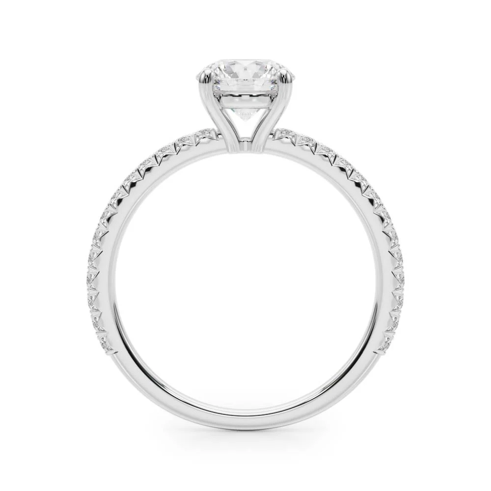Single Row Round Engagement Ring - Image 2