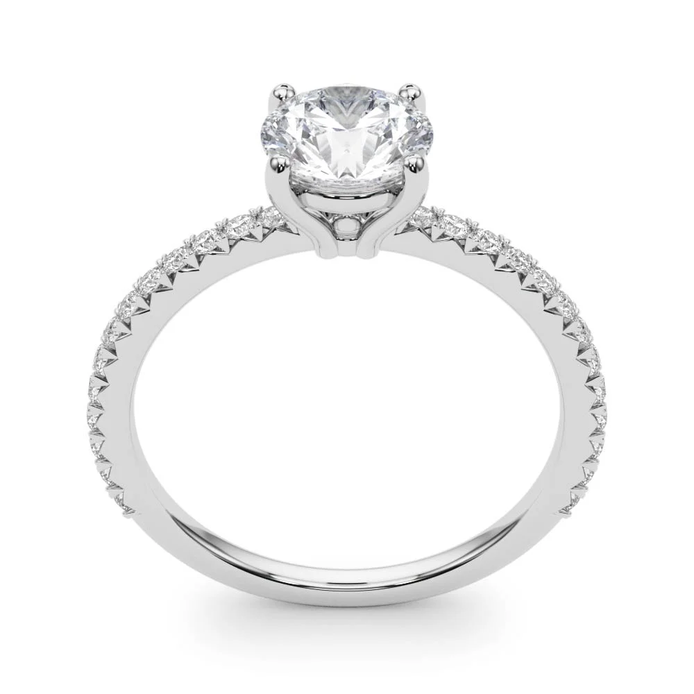 Single Row Round Engagement Ring - Image 5