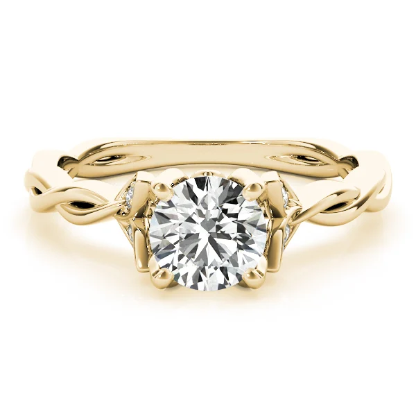 Round Twisting Engagement Ring - Image 8
