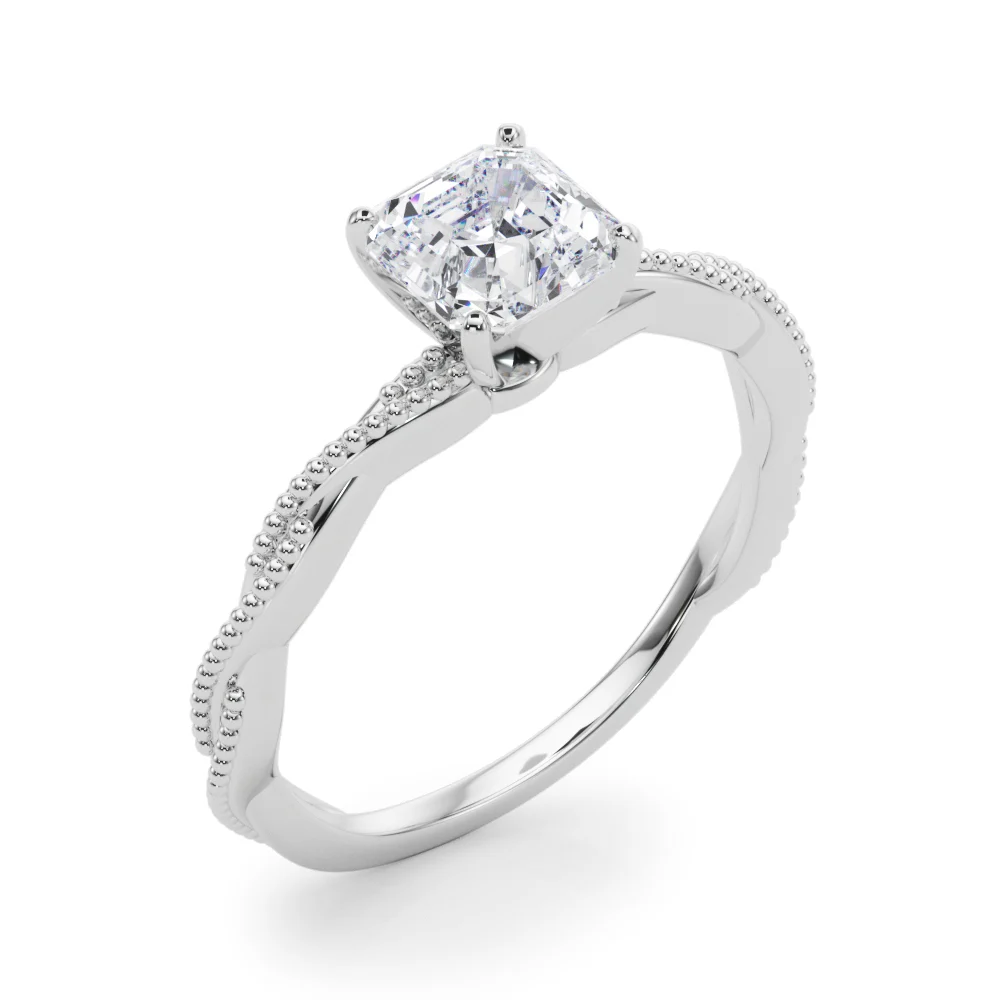 Twisting Milgrain Engagement Ring - Image 100