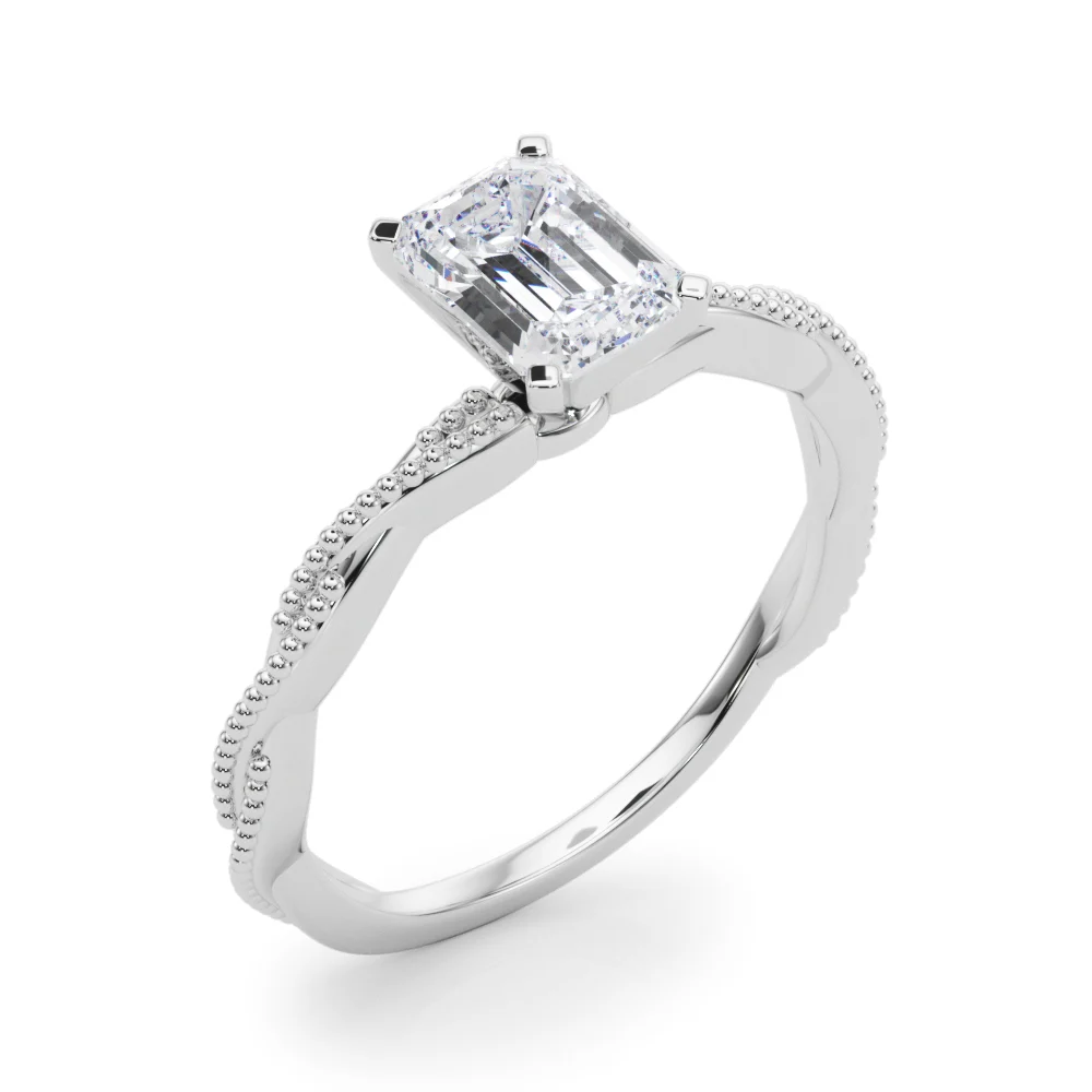 Twisting Milgrain Engagement Ring - Image 16
