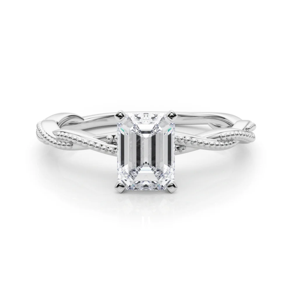 Twisting Milgrain Engagement Ring - Image 15
