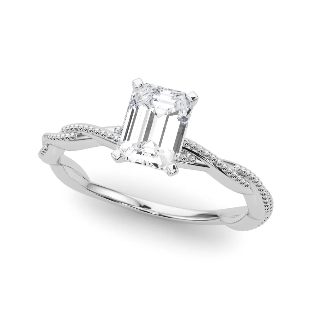 Twisting Milgrain Engagement Ring - Image 13