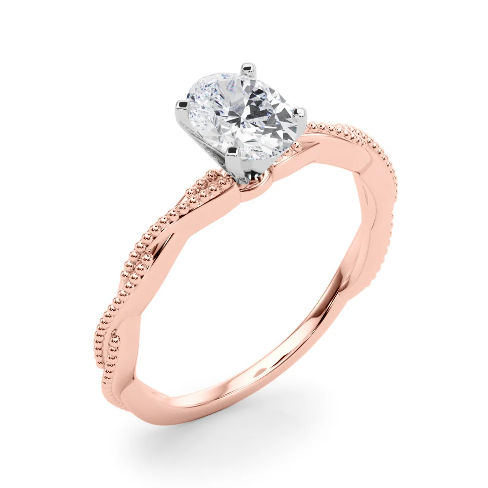 Twisting Milgrain Engagement Ring - Image 48